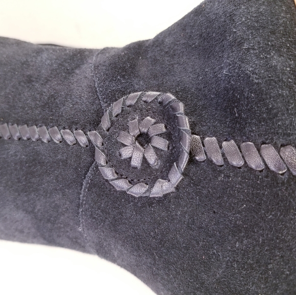 JACK ROGERS ARTISAN EQUESTRIAN RIDING BLACK SUEDE WOMEN BOOTS SIZE 9.5M  * - Picture 3 of 11